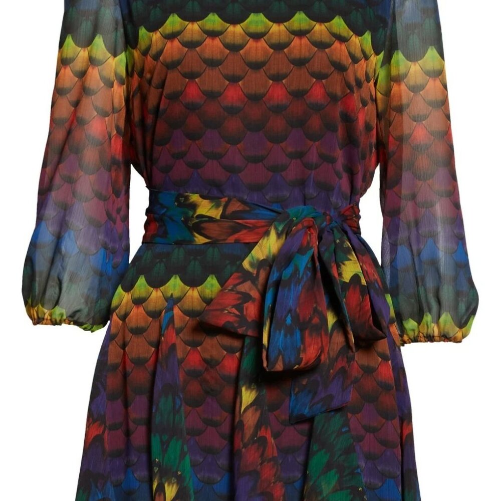 Alice + Olivia Rainbow Ombre Mina dress